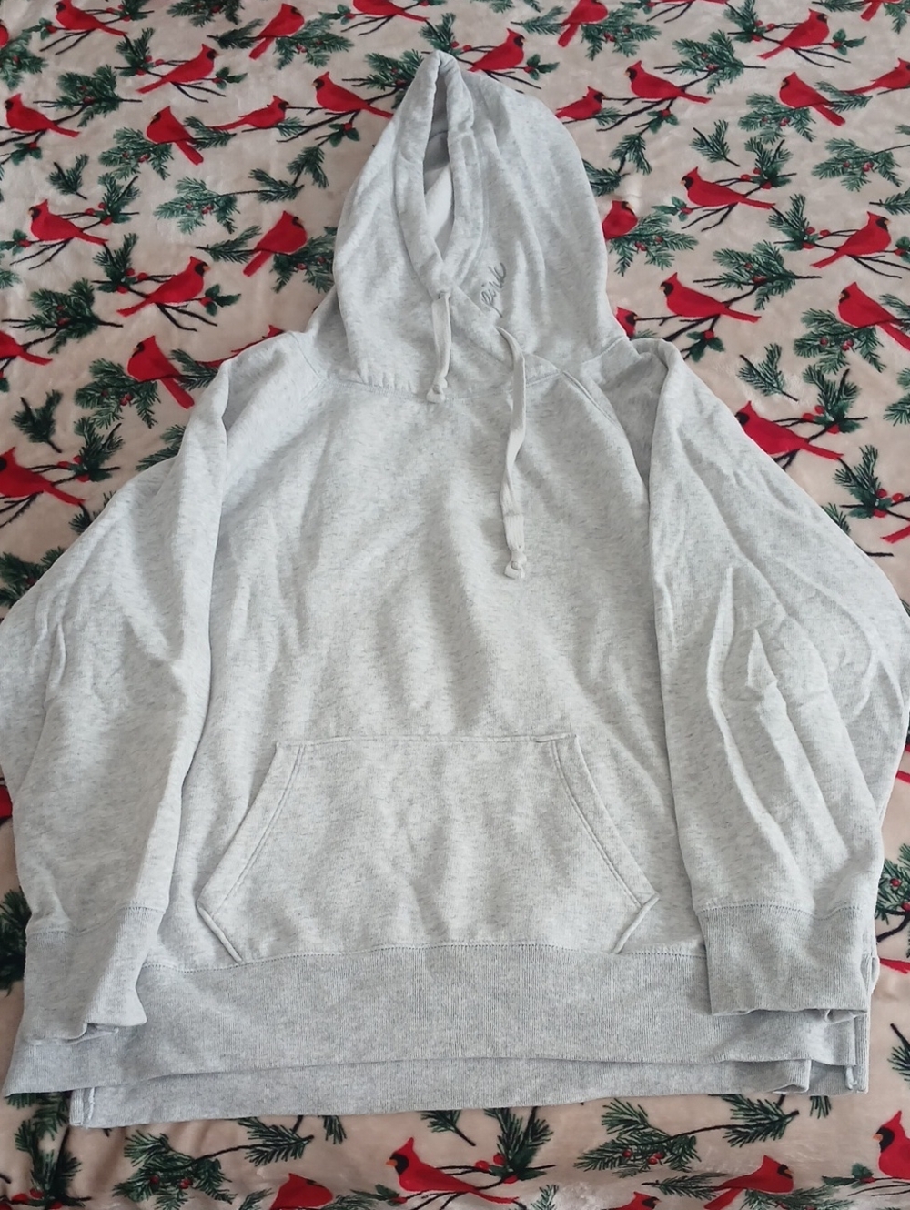PINK Victoria's Secret Light Gray Men's Hooded Pullover